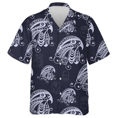 Maya Art Boho Motif With Eagle Hawaiian Shirt,Hawaiian Shirt Gift, Christmas Gift