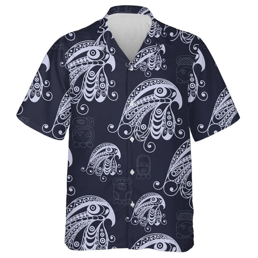 Maya Art Boho Motif With Eagle Hawaiian Shirt,Hawaiian Shirt Gift, Christmas Gift