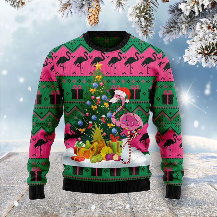 Flamingo Christmas Tree Ugly Christmas Sweater, Christmas Gift, Gift Christmas 2024