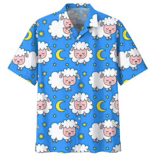 Gealach Gorm Agus Léiriú Caorach Dear Léine Haváís, Haváis Do Bhronntanais