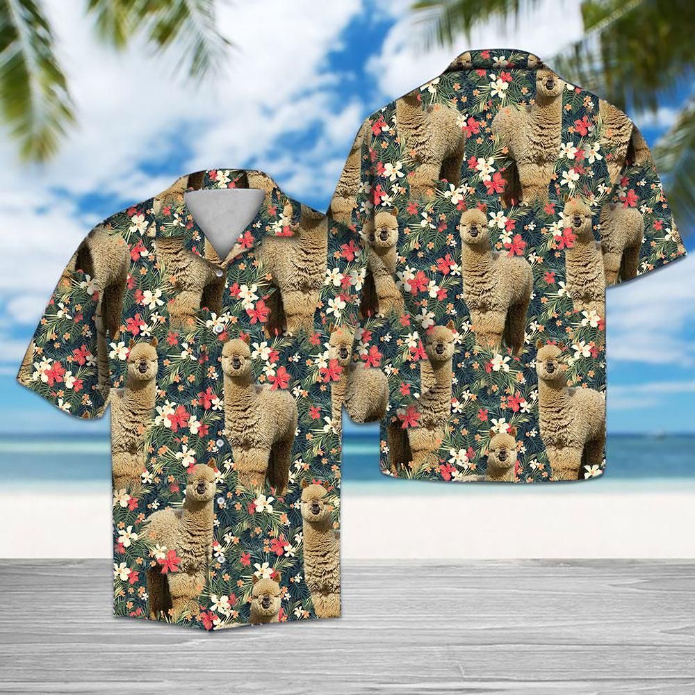 Buy Tropical Alpaca Hawaiian Shirt- Hawaiian Shirts -Hawaiian Shirt Gift, Christmas Gift