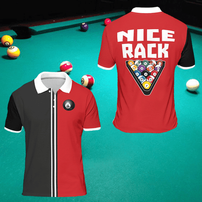 Red Billiard Nice Rack Pattern Design Hawaiian Shirt,Hawaiian Shirt Gift, Christmas Gift