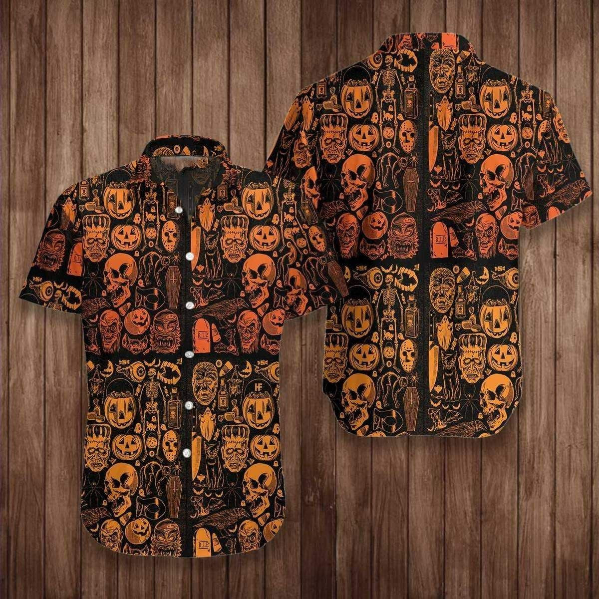Illustration Hawaiian Shirt Everyday Is Dark Halloween, Hawaiian For Gift