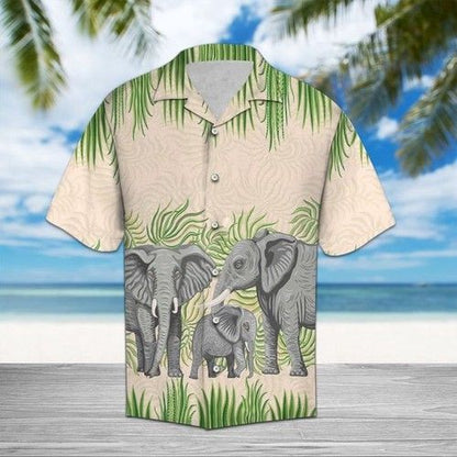 Elephant Family Hawaiian Shirt Summer_Hawaiian Shirt Gift, Christmas Gift