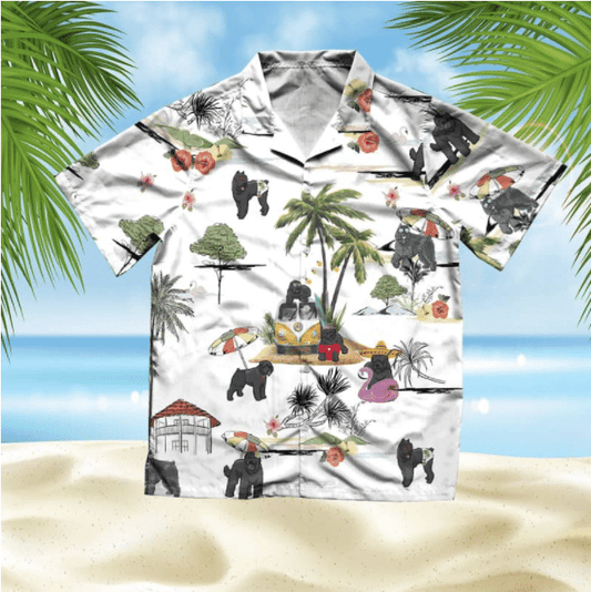 Bouvier Des Flandres Beach Style Pretty Ornamental Hawaiian Shirt, Hawaiian Shirt Gift, Christmas Gift