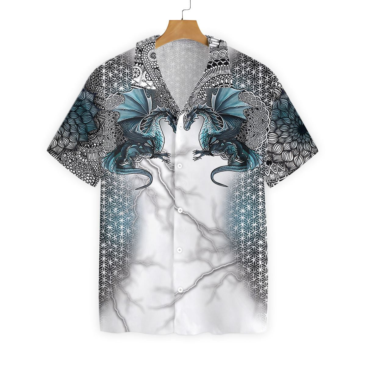 Dragon Tattoo 3D Polka Dot Pattern Hawaiian Shirt,Hawaiian Shirt Gift, Christmas Gift