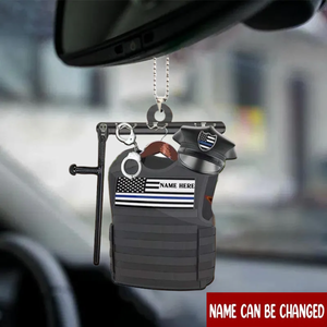 Police Vest Personalized Shaped Acrylic Ornament Interior For Car, Auto Ornament, Gift For New Cars, Gift For New Cars_3941, Christmas Decoration