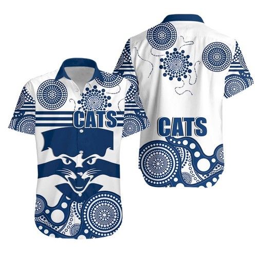 Cats Hawaiian Shirt Geelong Indigenous, Hwaiian For Gift