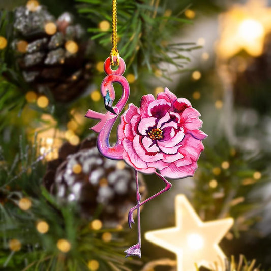 Ornáid Cruth Bc Pink Flamingo, Bronntanas Ornáide Nollag, Bronntanas Nollag, Maisiú Nollag