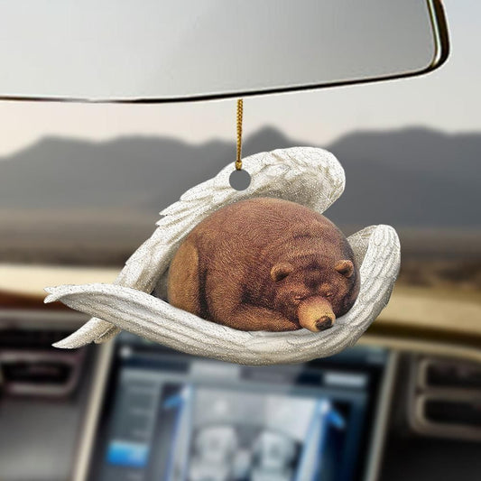 Bear Sleeping Angel Ornament, Christmas Ornament Gift, Christmas Gift, Christmas Decoration