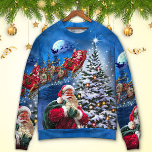 Christmas Santa Claus Story Happy Christmas Is Coming Art Style Ugly Christmas Sweater, Christmas Gift, Gift Christmas 2024