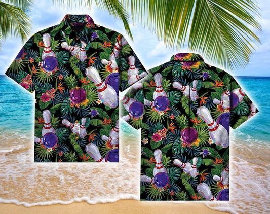 Bowling Art Aloha Hawaiian Shirts,Hawaiian Shirt Gift, Christmas Gift