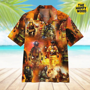 Firefighter 3D Hawaiian Hawaii Shirt_ Hawaiian Shirt Gift, Christmas Gift