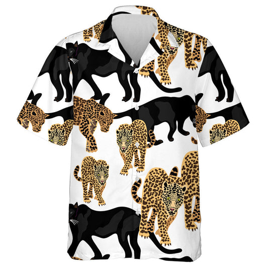 Tropical Animals Jungle Dreams With Leopards Hawaiian Shirt,Hawaiian Shirt Gift, Christmas Gift