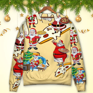 Christmas Santa Eating Pizza. It's Yummy Ugly Christmas Sweater, Christmas Gift, Gift Christmas 2024