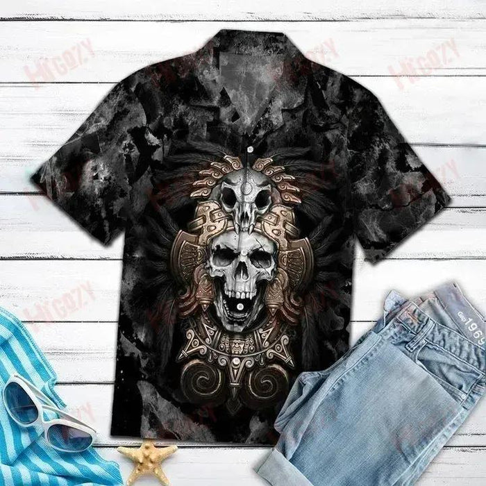 Amazing Skull - Short Sleeve Shirt Summer Short Sleeve Best Hawaiian Shirts Hawaiian Shirts For Women, Hawaiian Shirt Gift, Christmas Gift