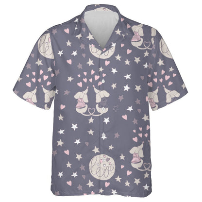 Valentine's Day Couple Dachshund And Stas Hawaiian Shirt, Hwaiian For Gift