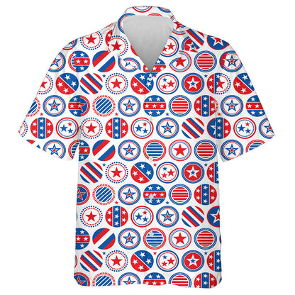 Patrún Athdhéanta Suaitheantas Coimrithe Americana Ar Chúlra Bán Léine Haváís, Bronntanas Léine Haváí, Bronntanas Nollag