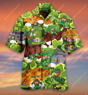 I Found You Leprechauns Meow Hawaiian Shirt Ocean Short Sleeve Custom Hawaiian Shirts Hawaiian Shirt Pattern, Hawaiian Shirt Gift, Christmas Gift