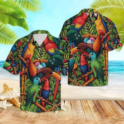Find Tropical Parrot Hawaiian Shirt_ Hawaiian Shirt Gift, Christmas Gift