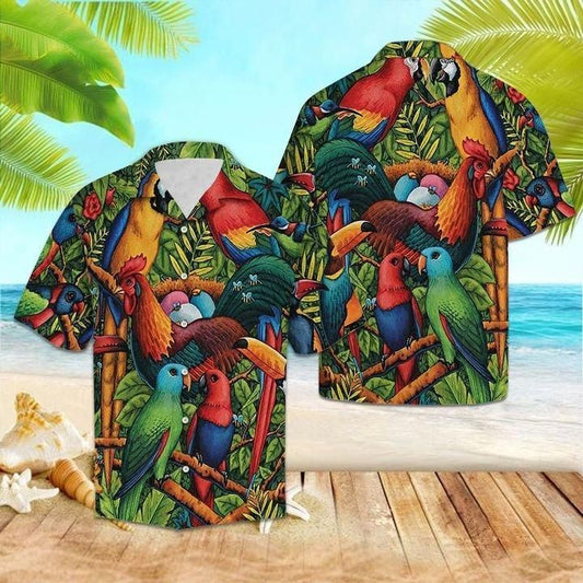 Find Tropical Parrot Hawaiian Shirt_ Hawaiian Shirt Gift, Christmas Gift