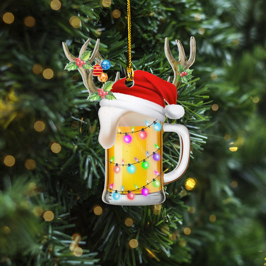 Beer Bottle Christmas Ornament, Christmas Ornament Gift, Christmas Gift, Christmas Decoration