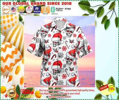 Christmas Skull Hawaiian Shirt_Hawaiian Shirt Gift, Christmas Gift