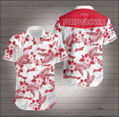 Budweiser 3D Hawaiian Shirt â€“ Dnstyles,Hawaiian Shirt Gift, Christmas Gift