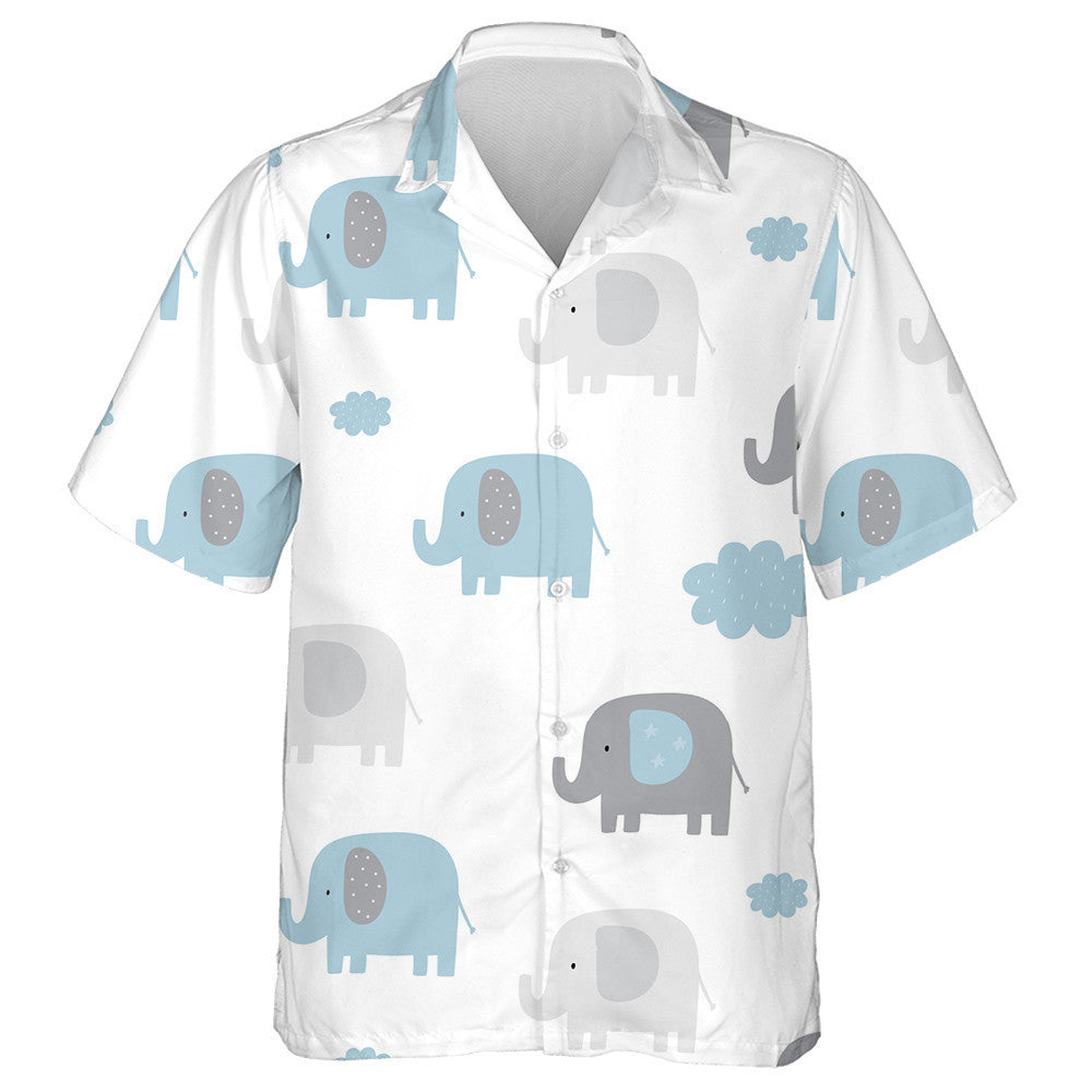 Eilifint Gleoite Babaí Agus Scamall ar Chúlra Bán Léine Haváís, Bronntanas Léine Haváíais, Bronntanas Nollag