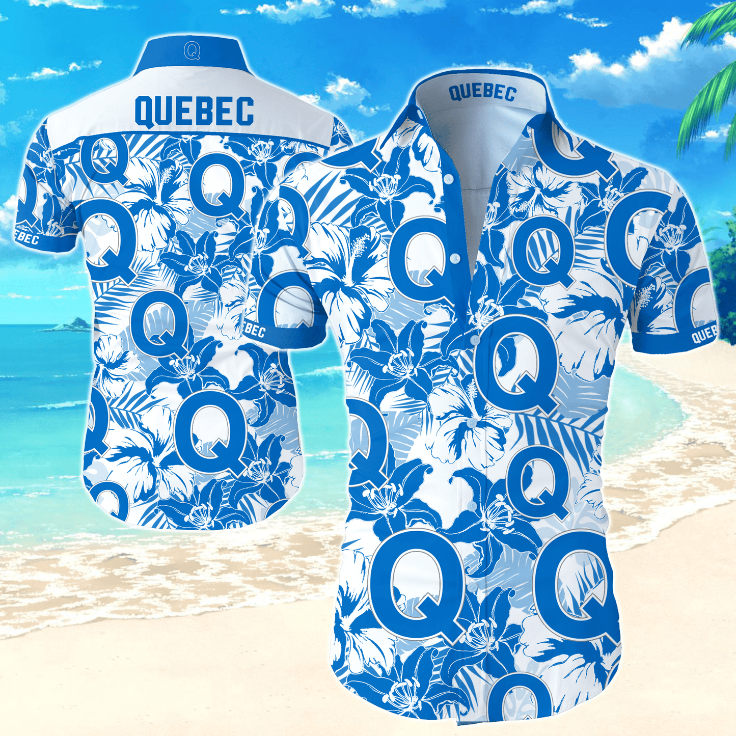 Nhl Quebec Bulldogs Hawaiian Aloha Shirt Hawaiian Shorts Beach Short Sleeve, Hawaiian Shirt Gift, Christmas Gift