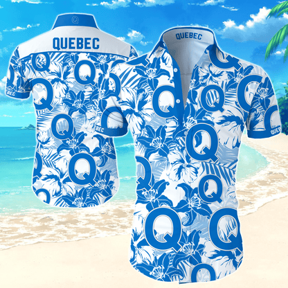Nhl Quebec Bulldogs Hawaiian Aloha Shirt Hawaiian Shorts Beach Short Sleeve, Hawaiian Shirt Gift, Christmas Gift