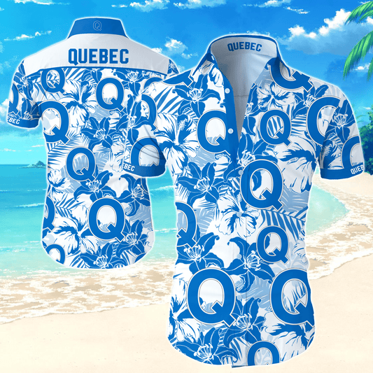 Nhl Quebec Bulldogs Hawaiian Aloha Shirt Hawaiian Shorts Beach Short Sleeve, Hawaiian Shirt Gift, Christmas Gift