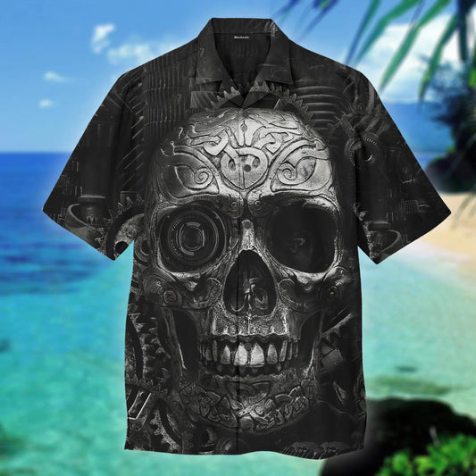 Cloigeann Dubh Meicniúil Uafásach Dearaidh Léine Haváís, Bronntanas Léine Haváíais, Bronntanas Nollag