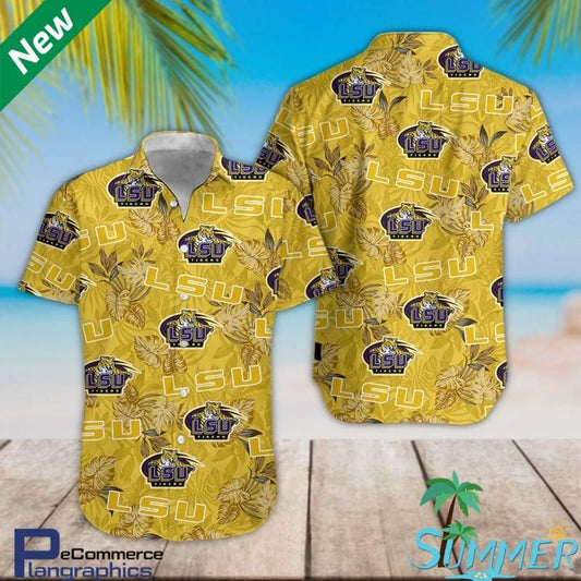 Lsu Tigers Aloha Shirt Hawaiian Aloha Shirt Hawaiian Shorts Beach Short Shirt, Hawaiian Shirt Gift, Christmas Gift