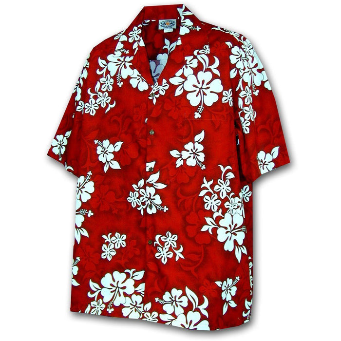 Bright Flower Red Hawaiian Shirt,Hawaiian Shirt Gift, Christmas Gift