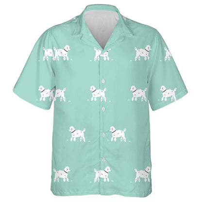 Cartún Bán Madra Retro Hipster Poodle Léine Haváís Madra, Léine haváíais bronntanas, Nollag bronntanas