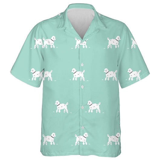 Cartún Bán Madra Retro Hipster Poodle Léine Haváís Madra, Léine haváíais bronntanas, Nollag bronntanas