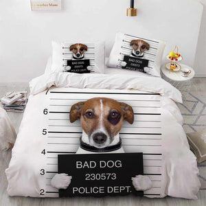 M Bad Dog 3D All Over Printed Quilt Bed Sets Bedroom Set Bedlinen 3D,Bedding Christmas Gift,Bedding Set Christmas