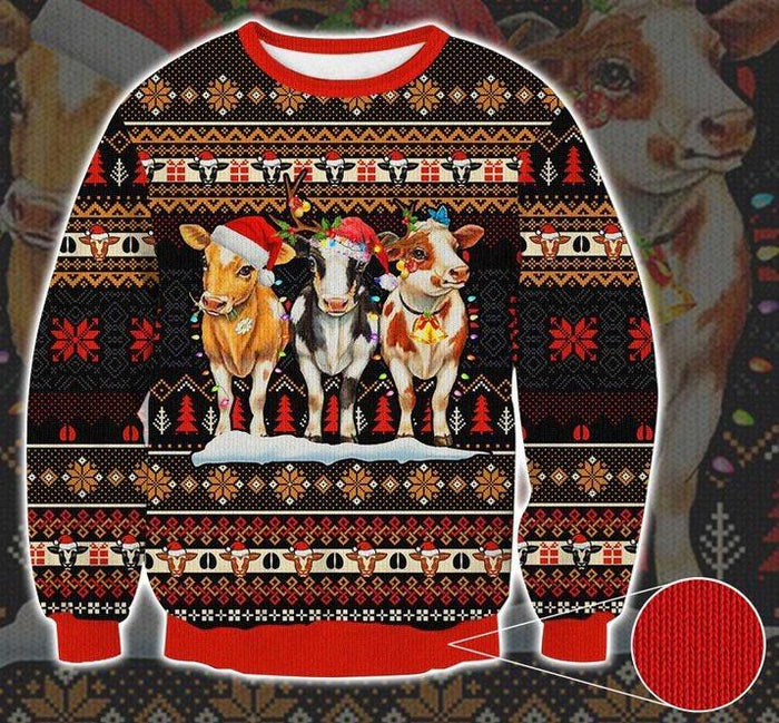 Cows Christmas Light Ugly Christmas Sweater, Christmas Ugly Sweater,Christmas Gift,Gift Christmas 2022