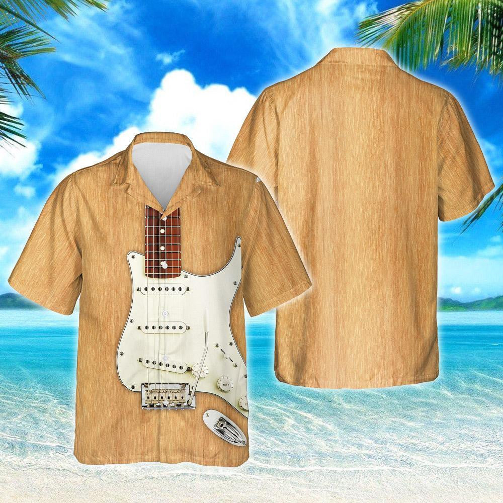 Giotár Leictreach I bpatrún Ábhar beige Cruthanna Samhraidh Léine Haváís, Bronntanas Léine Haváís, Bronntanas Nollag