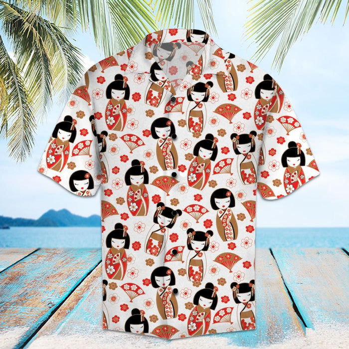 Amazing Japanese Flower And Geisha Pattern Hawaiian Shirt, Hawaiian For Gift