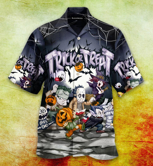 Trick Nó Caitheamh Zombie Taibhseach Greannmhar Le Lanterns Pumpkin Léine Haváís, Bronntanas Léine Haváís, Bronntanas Nollag