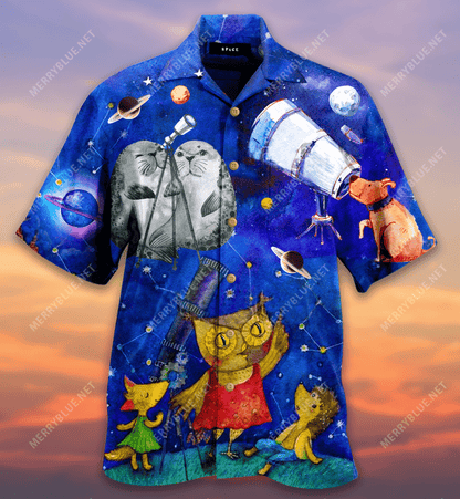 Tríd an Spás Léine Aloha Haváís Shorts Haváís Beach Short Muinchille, Bronntanas Léine Haváíais, Bronntanas Nollag