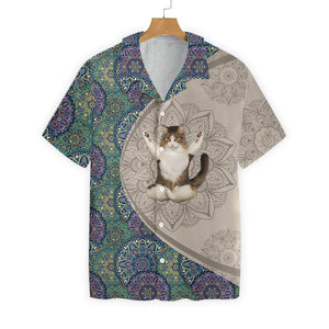 Cat Yoga Unique Flower Pattern Nice Design Hawaiian Shirt, Hawaiian Shirt Gift, Christmas Gift