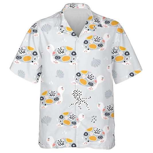 Marine With Cute Turtles Undersea Texture Hawaiian Shirt,Hawaiian Shirt Gift, Christmas Gift