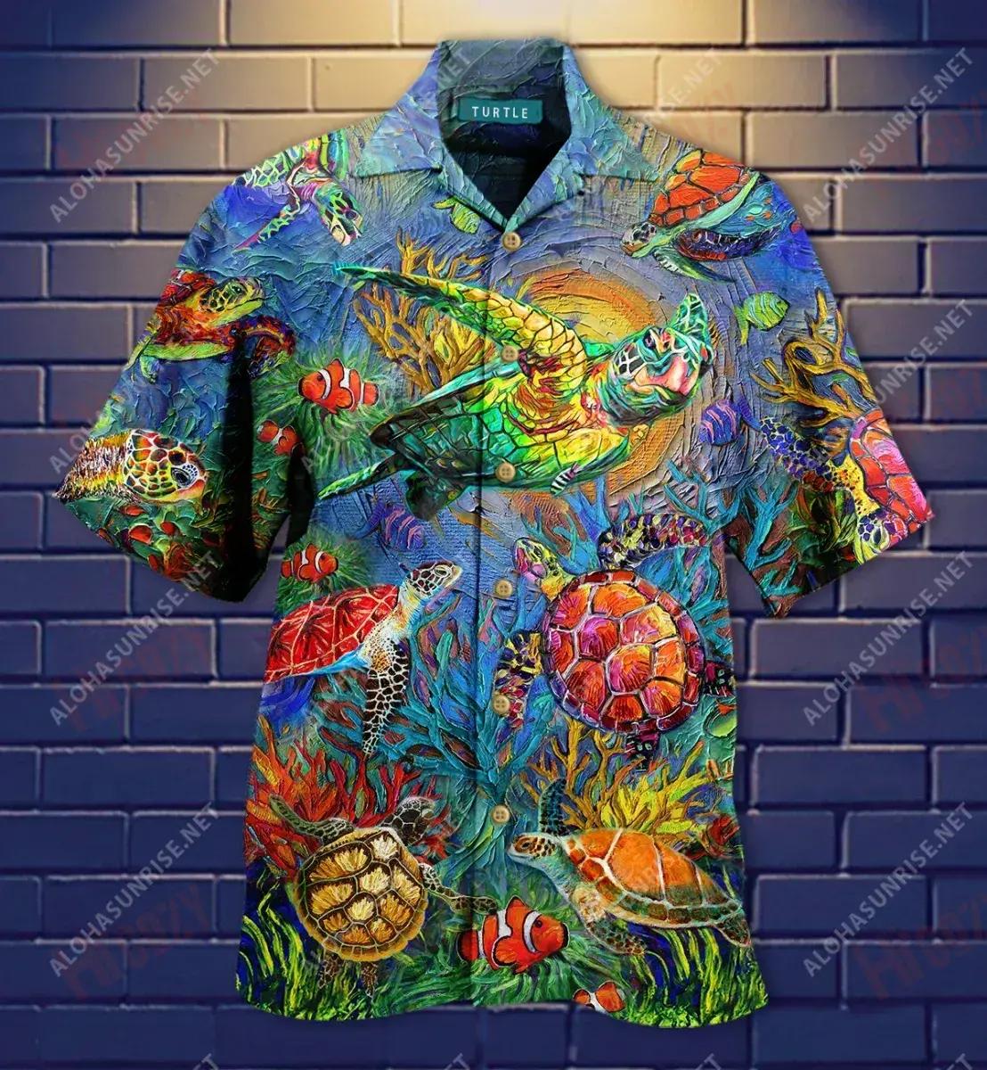 Bíodh Lá Uafásach Turtley Laethanta Saoire Gearr Léinte haváí Léinte Tropical Léinte Seanré Haváíais Léinte Greannmhar Haváise, Bronntanas Léine Haváís, Bronntanas Nollag