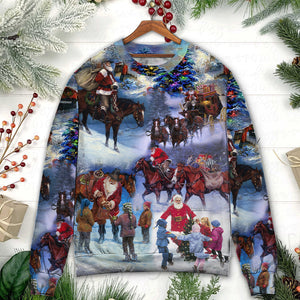 Christmas Santa Cowboy Love Children Ugly Christmas Sweater, Christmas Gift, Gift Christmas 2024