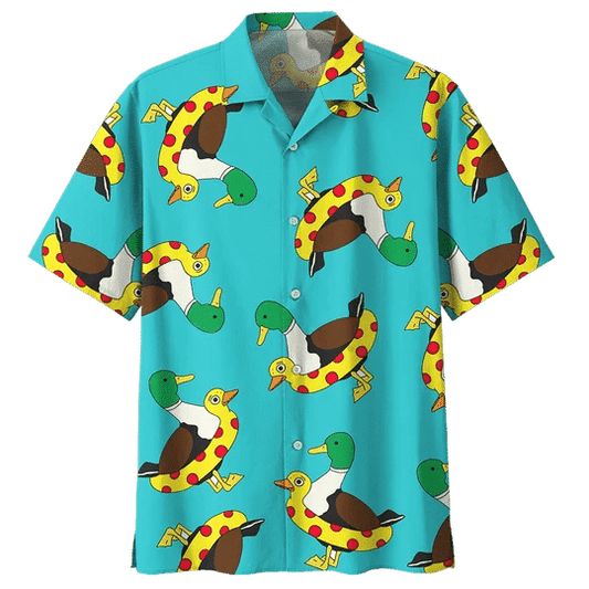 Dramatic Duck Background Design Hawaiian Shirt,Hawaiian Shirt Gift, Christmas Gift