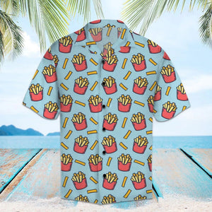 Amazing French Fries Red Paper Box Design Hawaiian Shirt, Hawaiian Shirt Gift, Christmas Gift