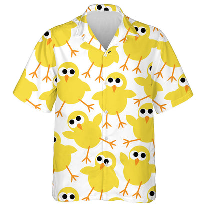 Cute And Funny Little Yellow Chickens Hawaiian Shirt,Hawaiian Shirt Gift, Christmas Gift